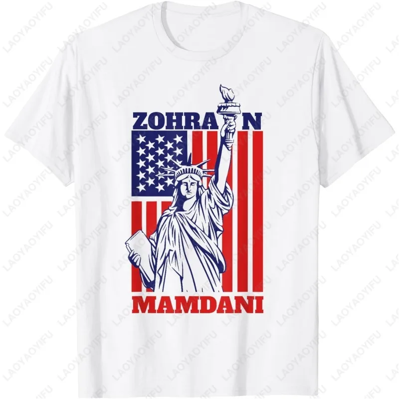 

Zohran Mamdani for NYC Mayor футболка для мужчин и женщин, хлопковая обычная винтажная классическая модная уличная одежда с короткими рукавами, хипстерские крутые топы