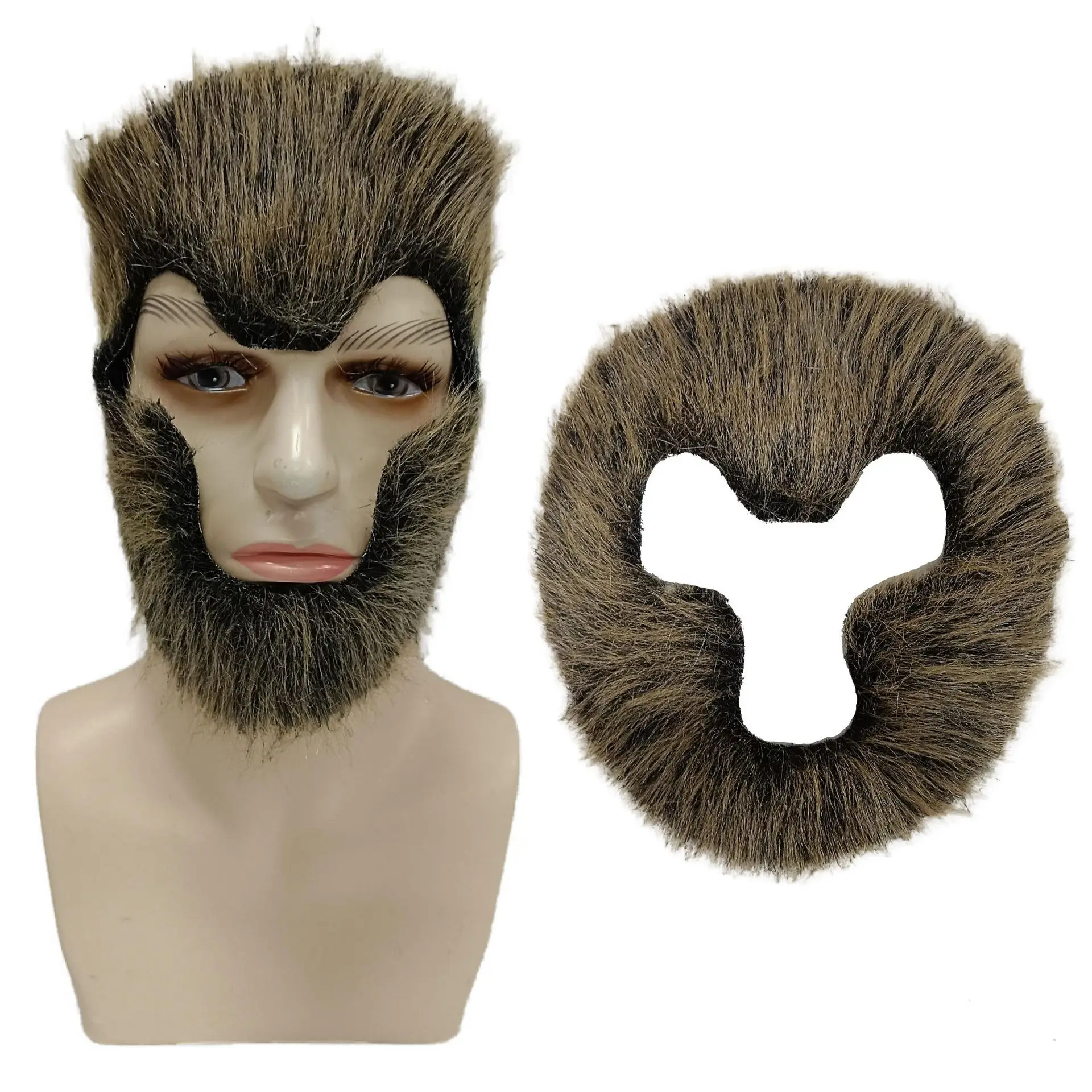 Funny Prom Party Beard Dress Up Men's Beard Animal Monkey Face Blush Beard Holiday Performance Animal Beard Mustache Moustache