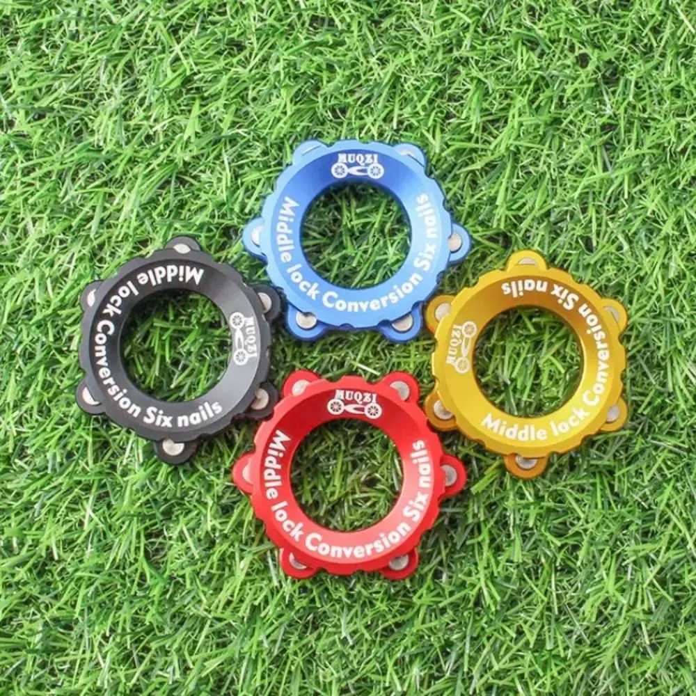 6 Bolts Bike Centerlock Adapter Aluminum Alloy 44mm Axis Bike Hub Center Lock Conversion Anodizing Process Tight Fit