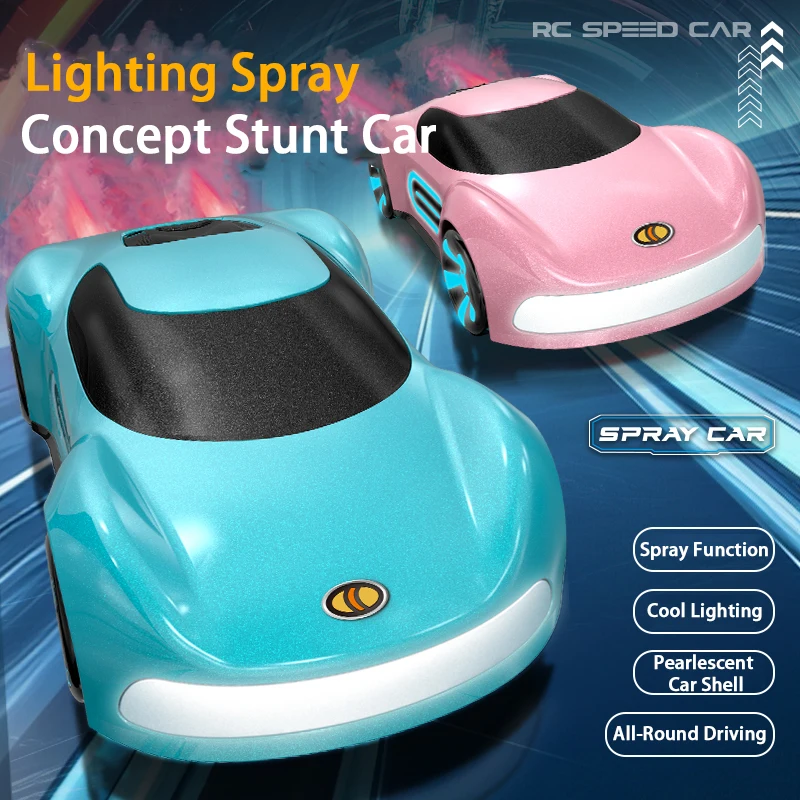 Mini Stunt Car Remote Control Concept Car Light Spray Drift All-Round Electric Vehicle Boy Outdoor Toys for Children