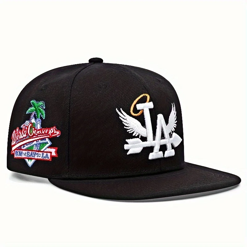 جديد إلكتروني الجناح نمط الجانب شجرة جوز الهند التطريز أزياء عالية الجودة Snapback الرجال تنوعا عارضة قبعة بيسبول