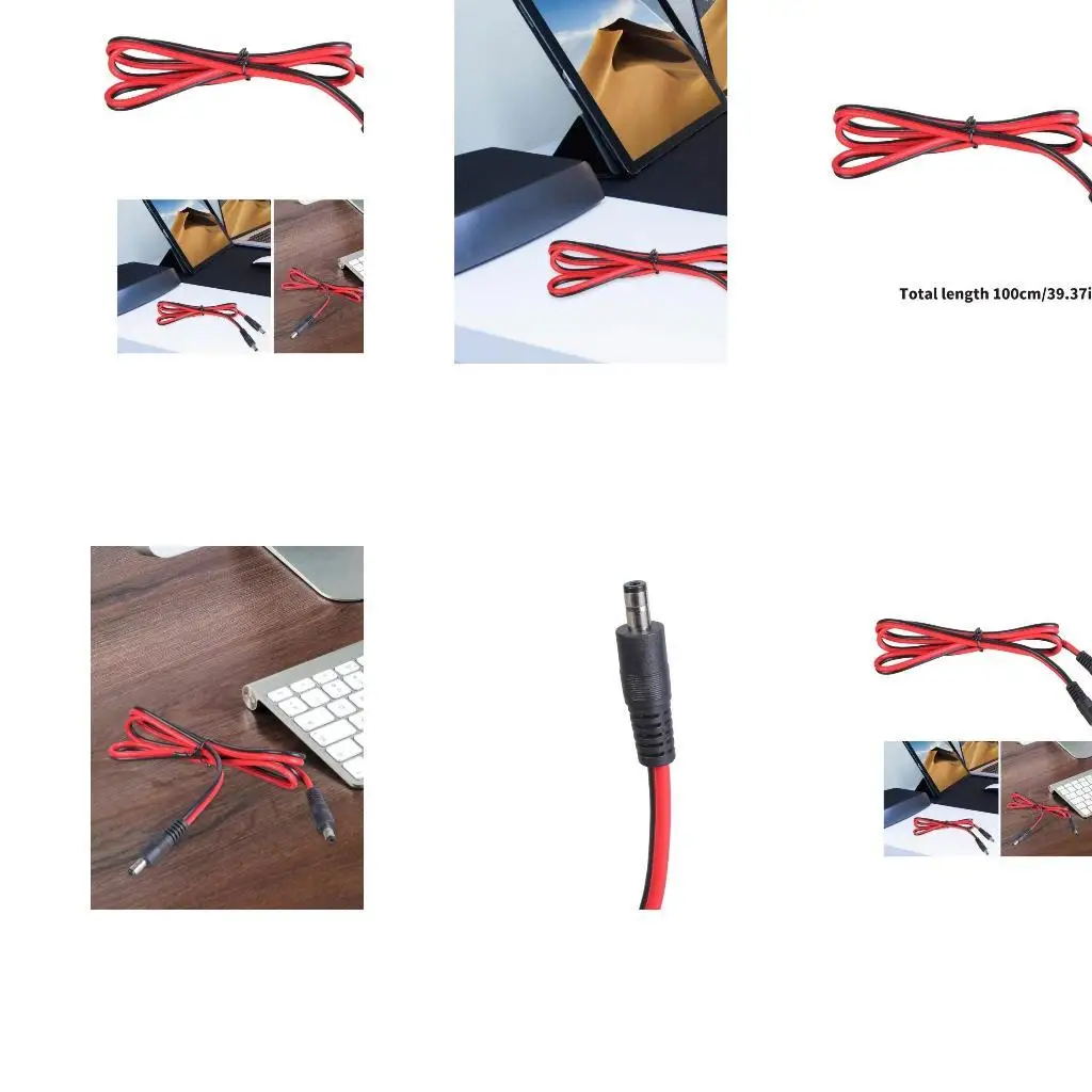 

R53C DC5521 Extension Cord Male to Male 5.5mmx2.1mm for Car and CCTV Systems 12V-24V