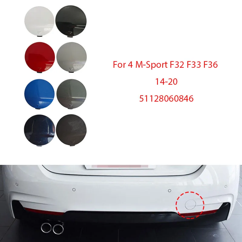 For BMW 4 M-Sport F32 F33 F36 2014-2020 rear Bumper Towing Eye Hook Cap Trailer Cover Decoration Shell 51128060846