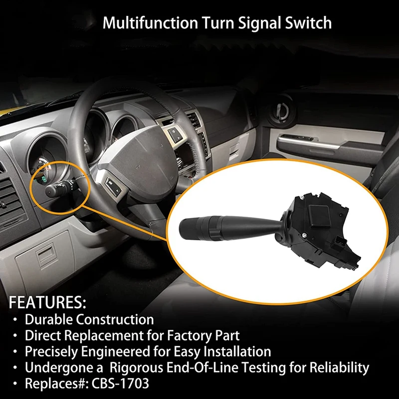 Multifunction Turn Signal Switch Combination Control For Chrysler Dodge Nitro Avenger Jeep Wrangler CBS-1703 5183947AA