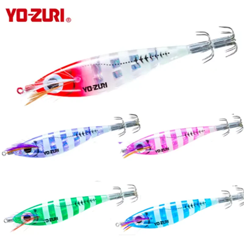 

YO-ZURI Zebrafish Skin Fluorescent Pattern Squid Hook A1802 Summer Sea Fishing Anti-tangling False Bait Special Bait Pesca