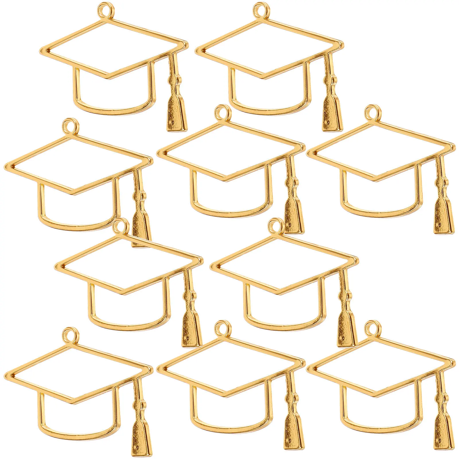 

10Pcs Graduation Cap Pendants Alloy Charms Fun DIY Jewelry Making Supplies for Necklace Bracelet Keychain Gifts