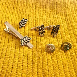 Freemason Lapel Pin Akasha Leaf Gift for Fellow Green Enamel Pins Badge Brooches Acacia Sprig Masonic regalia Metal Craft