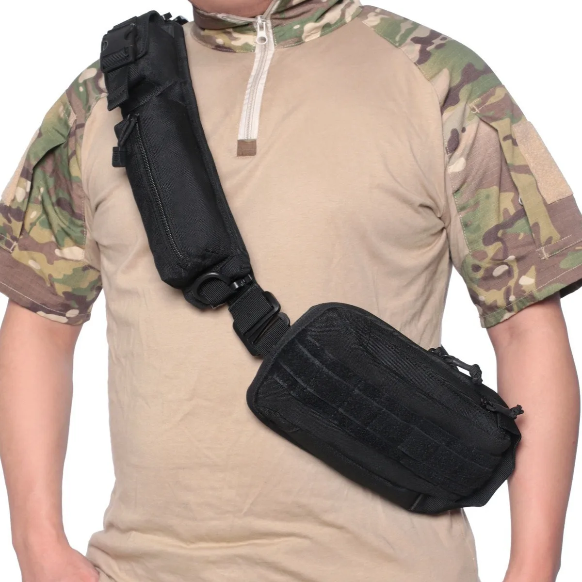 Tactical Sling Chest Pack Multifunction Molle Hip Waist Bag Camping Outdoor EDC Tools Storage Pouch Shoulder Strap Sundries bags