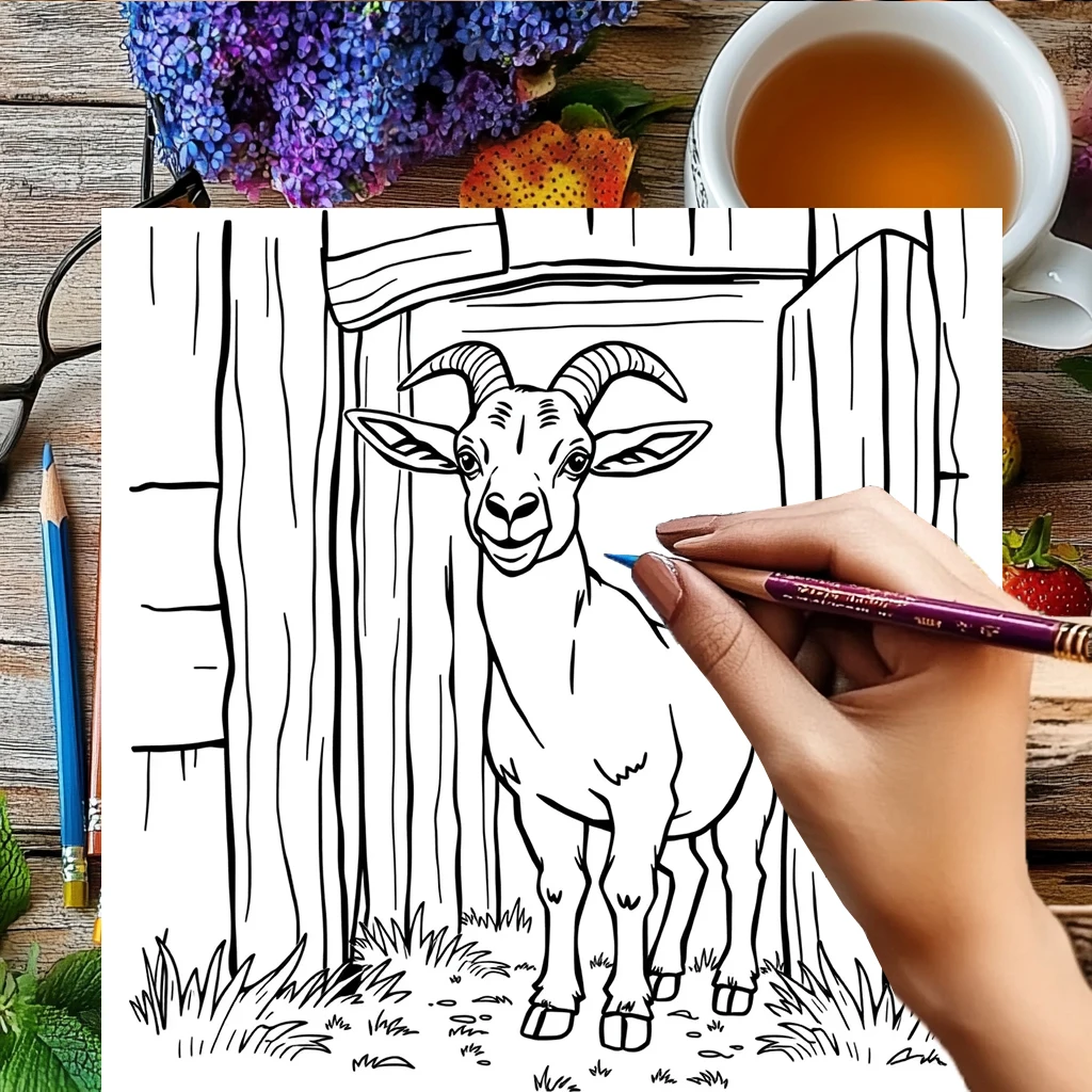 28 Pages Farm Animals Coloring Book for Adult | Drawing Supplies Colouring Book for Christmas, Thanksgiving