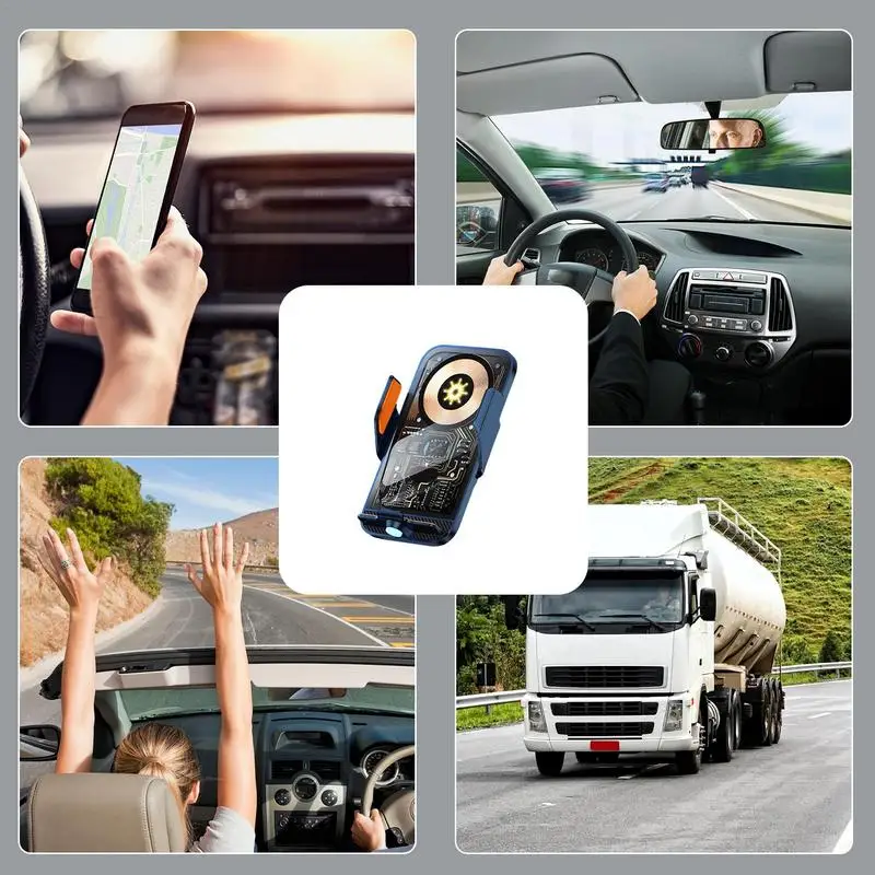 Fast Charging Auto Clamping Car Charger 66W Auto Clamping Car Phone Stand 360-Degree Rotation Cell Phone Accessories Car Charger