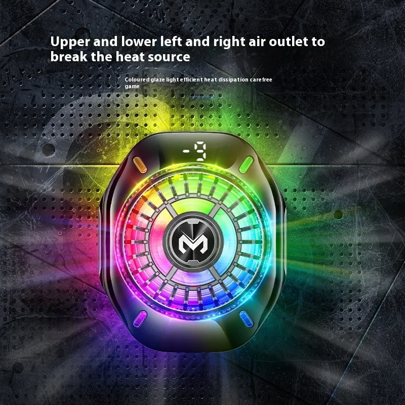 Radiator Semikonduktor AI Baru 2025 Klip Belakang Magnetik Tampilan Digital Icing Radiator Ponsel Gaming Super Keren