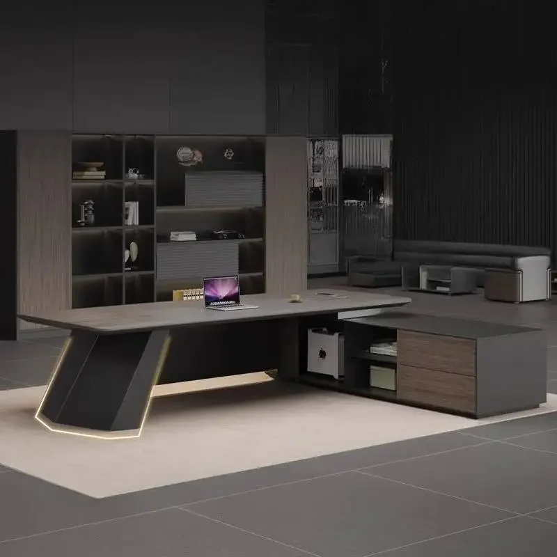 Decoration Storage Office Desks Manager Strong Drawers Cheap Office Desks Modern Luxury Black Scrivania Small Spaces Furniture