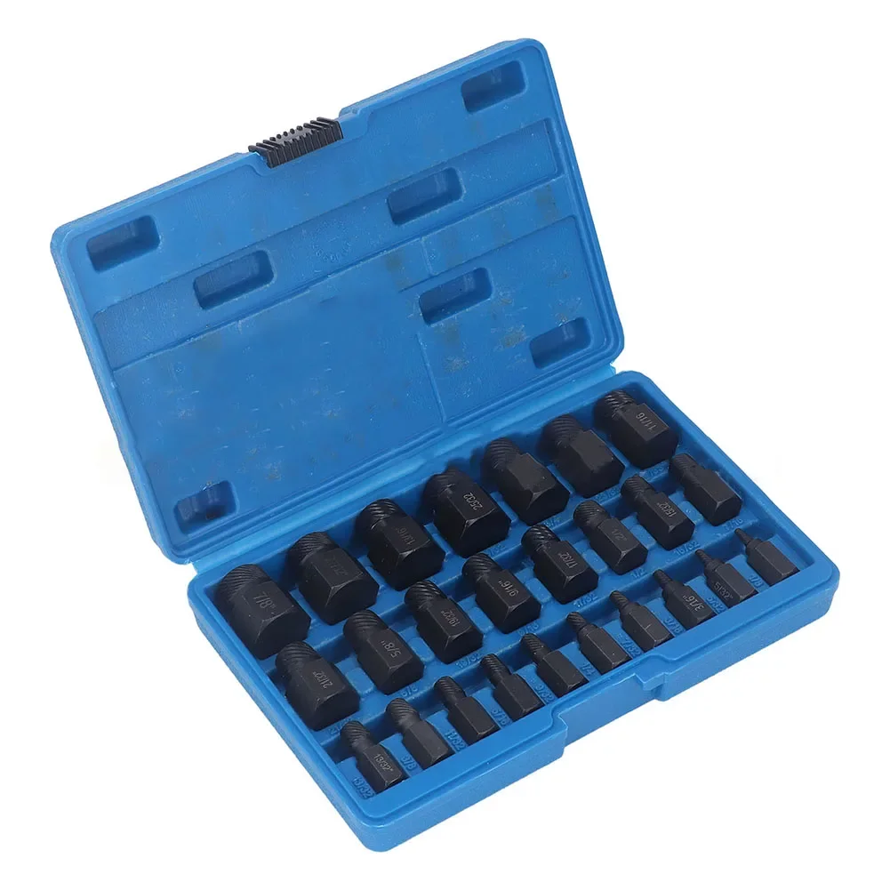 

Screw Extractor Set Hex Head Bit Socket Wrench Bolt Remover 25pcs with Spiral Groove for Easy and Fast Screw Removal