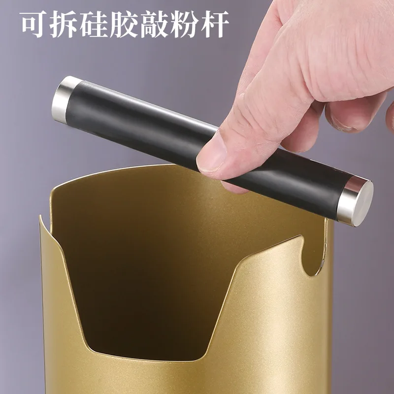 Bar Stainless steel coffee grounds bucket Round espresso machine utensils
