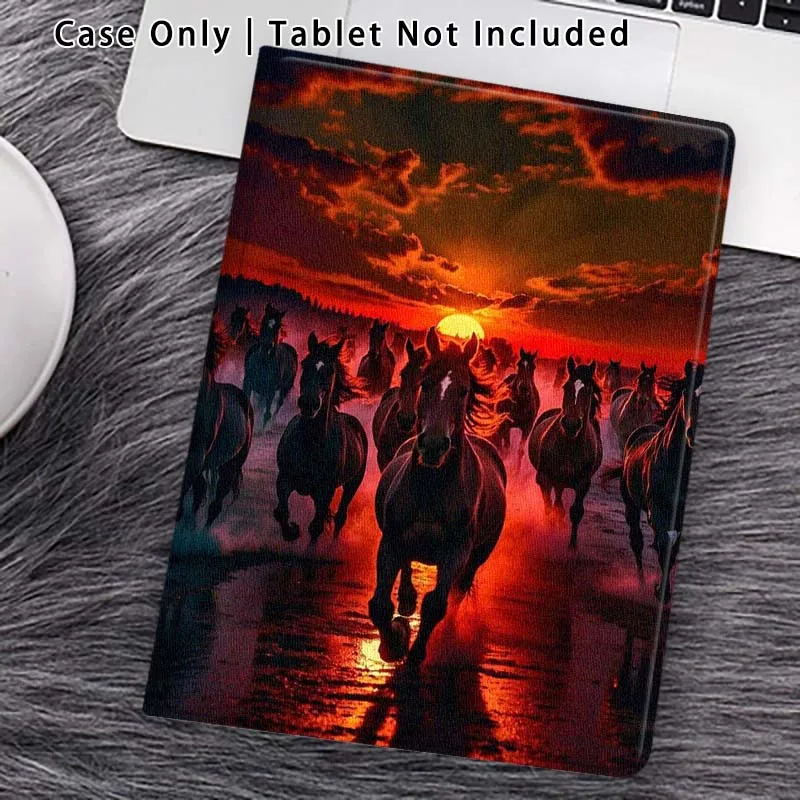 Red Running Horse For Lenovo Xiaoxin Pad Pro Tab M10 K10 Plus 3rd Y700 Gen 11 11.2 11.5 12.7 8.8 Inch Tablet Case