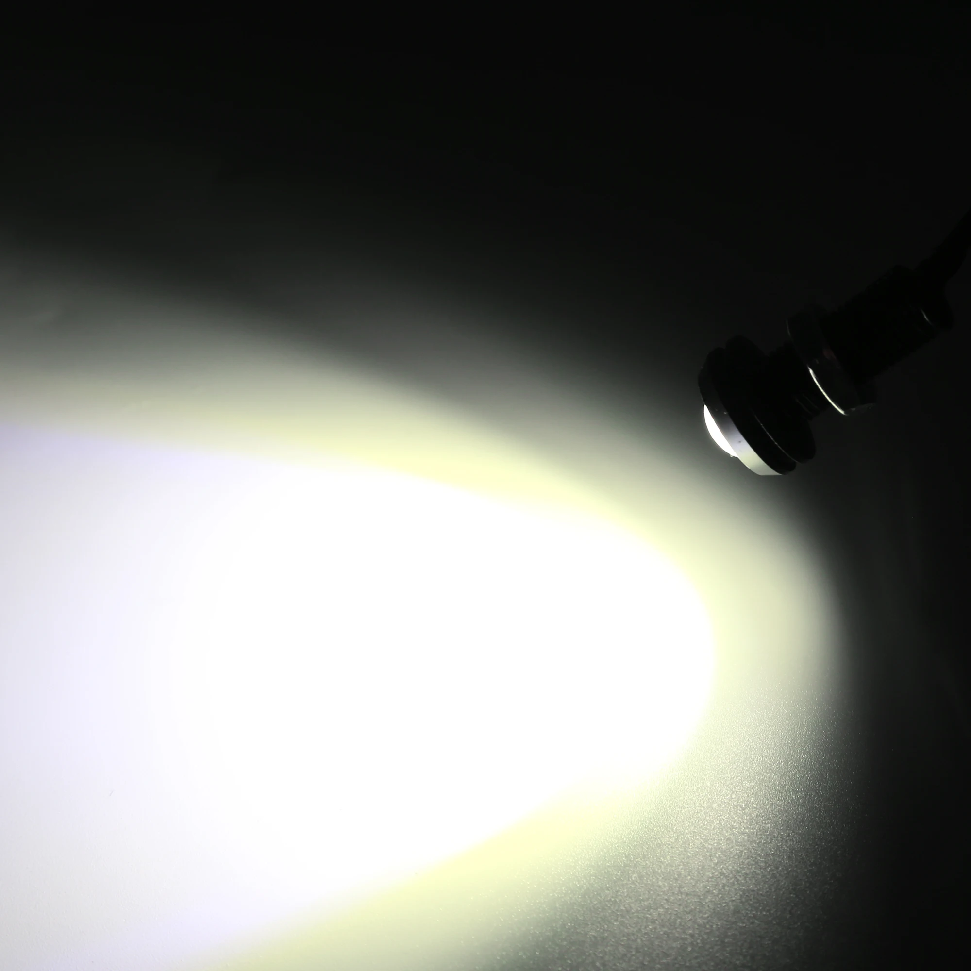 10 Uds 0,7 pulgadas/18mm Mini coche ojo de águila DRL luces de circulación diurna LED 12V señal de estacionamiento de marcha atrás lámparas de