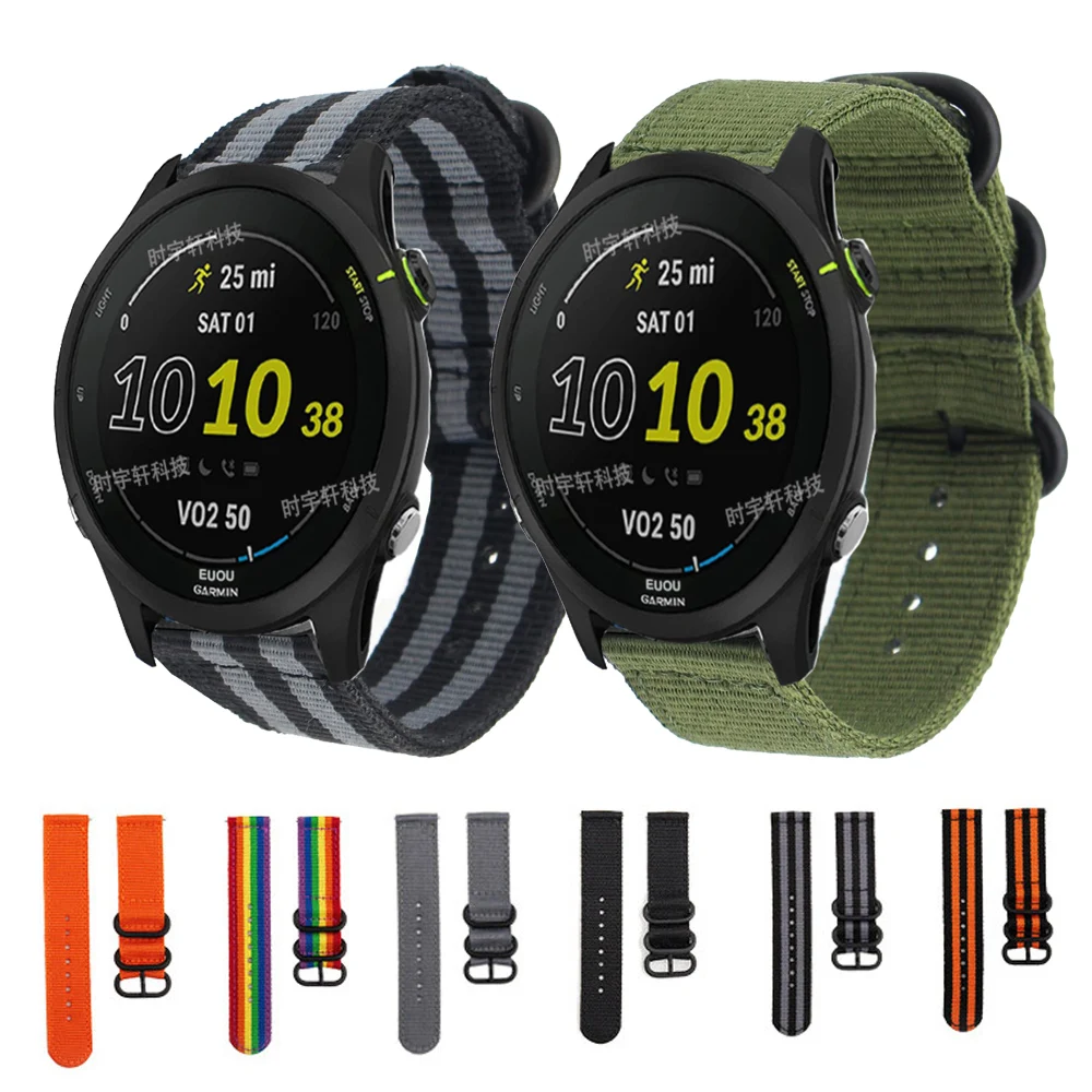 For Garmin Forerunner 255 255S 265 265S Strap Nylon Watchband For Garmin Venu 3 3S 2 2S 2Plus /Vivoactive 5 4 4S 3 3S Bracelet