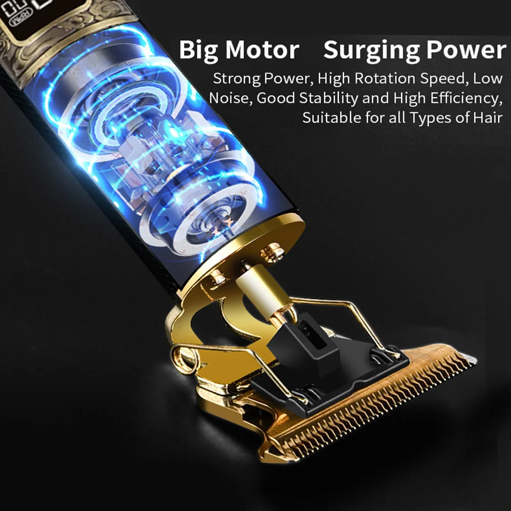 GeZhou Pemangkas Rambut untuk Pria Pemangkas Rambut Pemotong Rambut Elektrik Pemangkas Rambut Mesin Isi Ulang Pemangkas Rambut Gunting Rambut