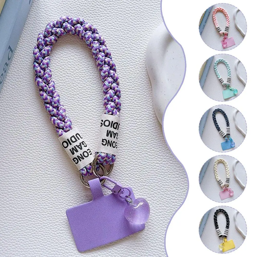 ​Fashion Mobile Phone Lanyard Hanging Decoration Wrist Short Wrist Strong Cute Band Pendant Rope Twist Strap Straps L0B0