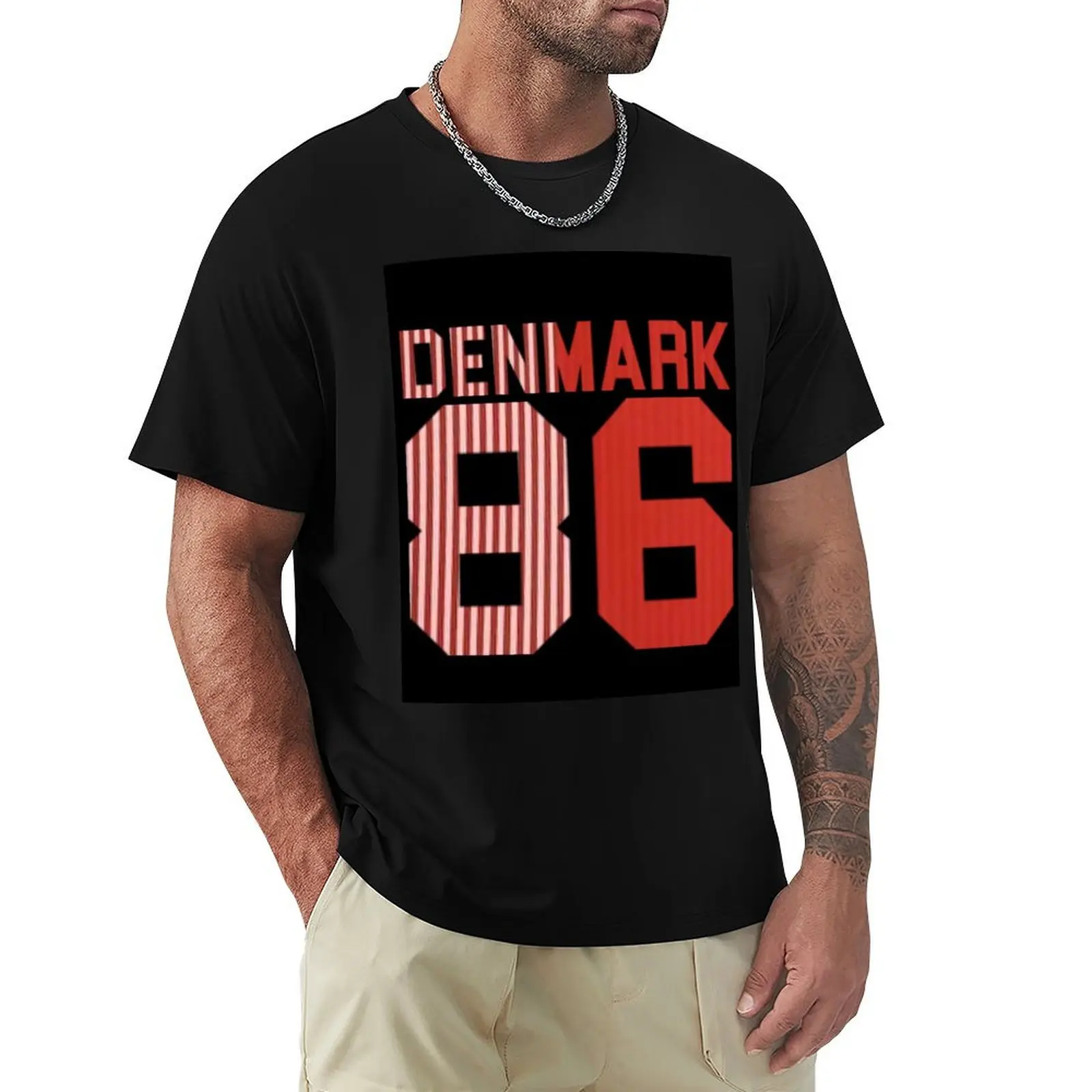 Denmark 1986 - what a superb team T-Shirt Work Wear Simple Tee Shirt