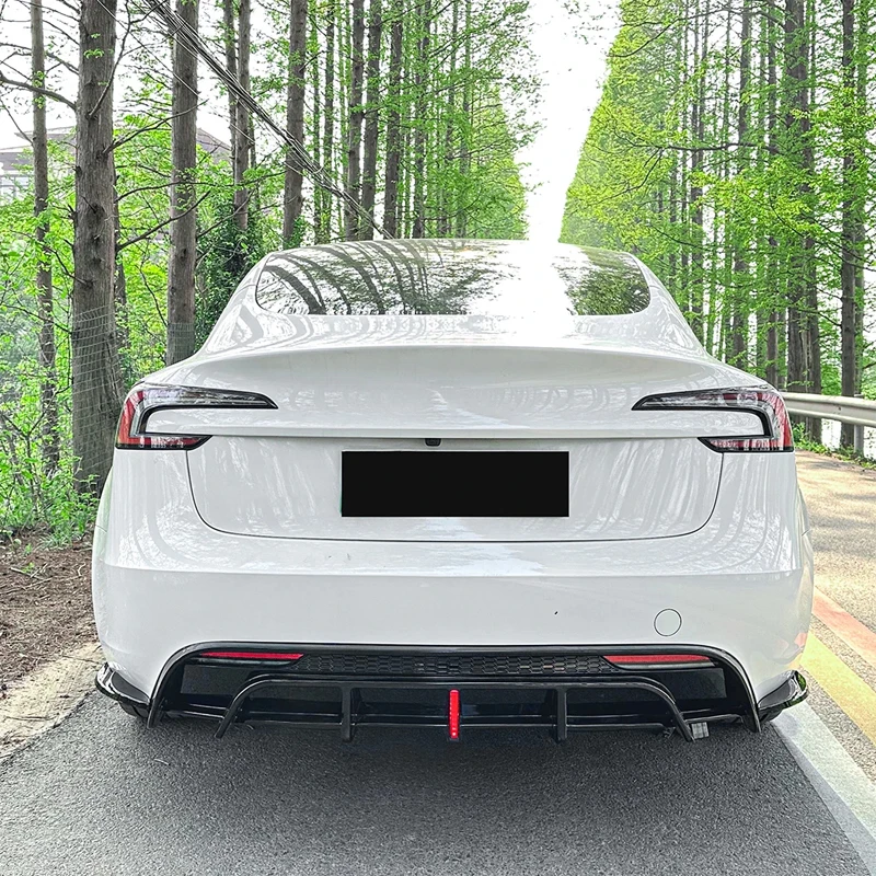 For 2024 Tesla Model 3 Highland  Rear Diffuser Posterior Lip Overlay type Appearance upgradation car Accessories