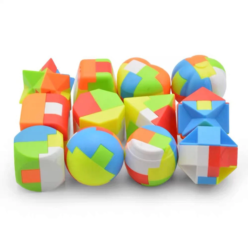 1 pcs Puzzle Assembling Ball Children Educational Toys Puzzle Building Blocks Assembling Student Anti Stress Toys Luban Lock