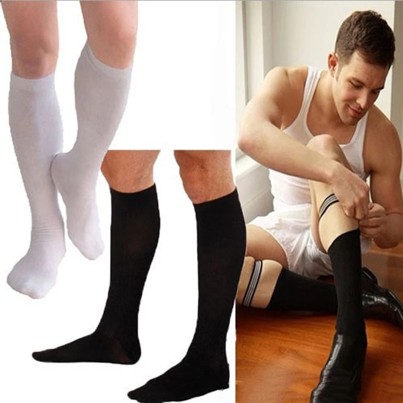 Chaussettes de football pour hommes et femmes, bas sexy ultra-fins, chaussettes de compression sans couture, chaussettes hautes au genou,