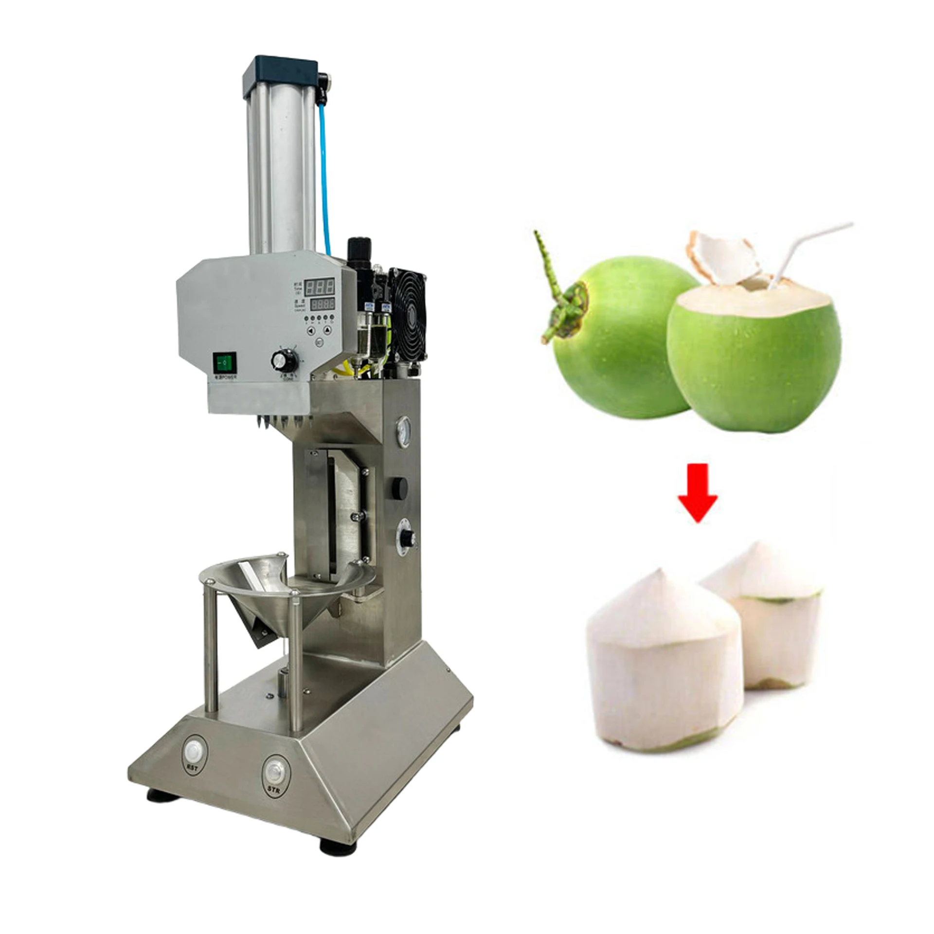 Stainless Steel Automatic Green And Tender Coconut Peeler Diamond Shaped Coconut Sheller Coconut Peeling Machine