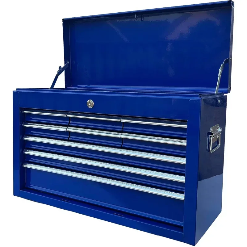 Cómoda de herramientas portátil de metal con 9 cajones, cómoda de herramientas de 24 "y 9 cajones con guías de cajón con rodamiento de bolas, almacenamiento de herramientas de acero