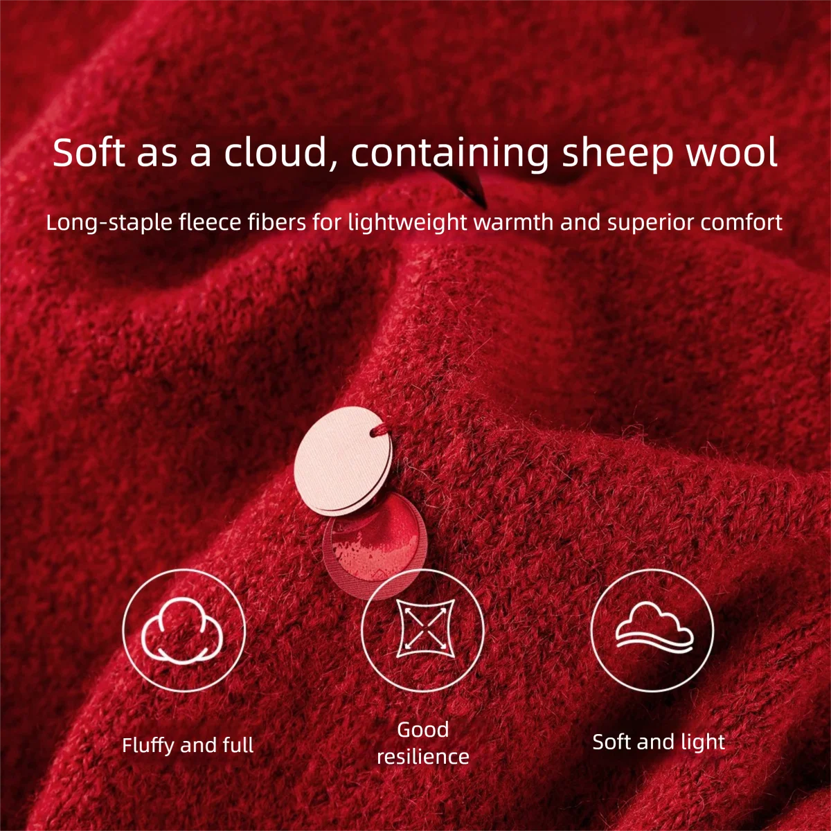 سترة حمراء للعام الجديد من SENTUBILA للنساء 2025 بلوفر تريكو بأكمام طويلة مع بلوزة محبوكة بالترتر للمرأة W54EE3142 #5