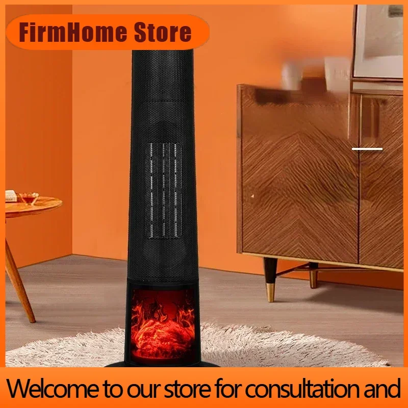 FirmHome Store3D Dynamic Flame Electric Fireplace Heater Simulation Tower Flame Mountain Home Heaters Bedroom Bathroom Small Hea