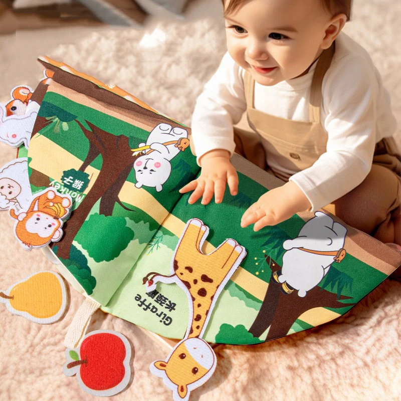 [JT] 1Pc livre de déchirure pour enfants livre en tissu pour bébé jouet photo correspondant peut déchirer la pâte à déchirer à plusieurs reprises pâte à déchirer tissu Art