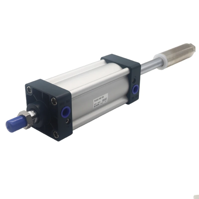 Two Rod Double Acting Stroke Adjustable SU Standard Pneumatic Cylinder Aluminum SUJ63-100-100