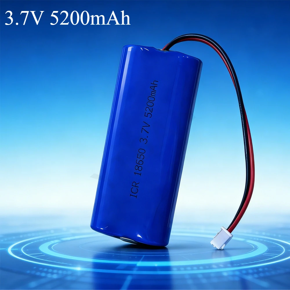 

3.7V 5200mAh 18650 Rechargeable Lithium Battery Pack with Protection Board for LED Light, Bluetooth Speaker & Solar Light