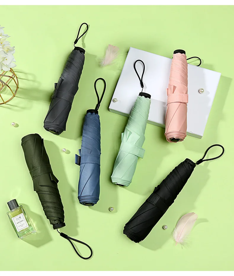 Ultra-Lightweight 144g Carbon Fiber Folding Umbrella - UV Protection & Travel Umbrella with Aluminum-Glass Ribs