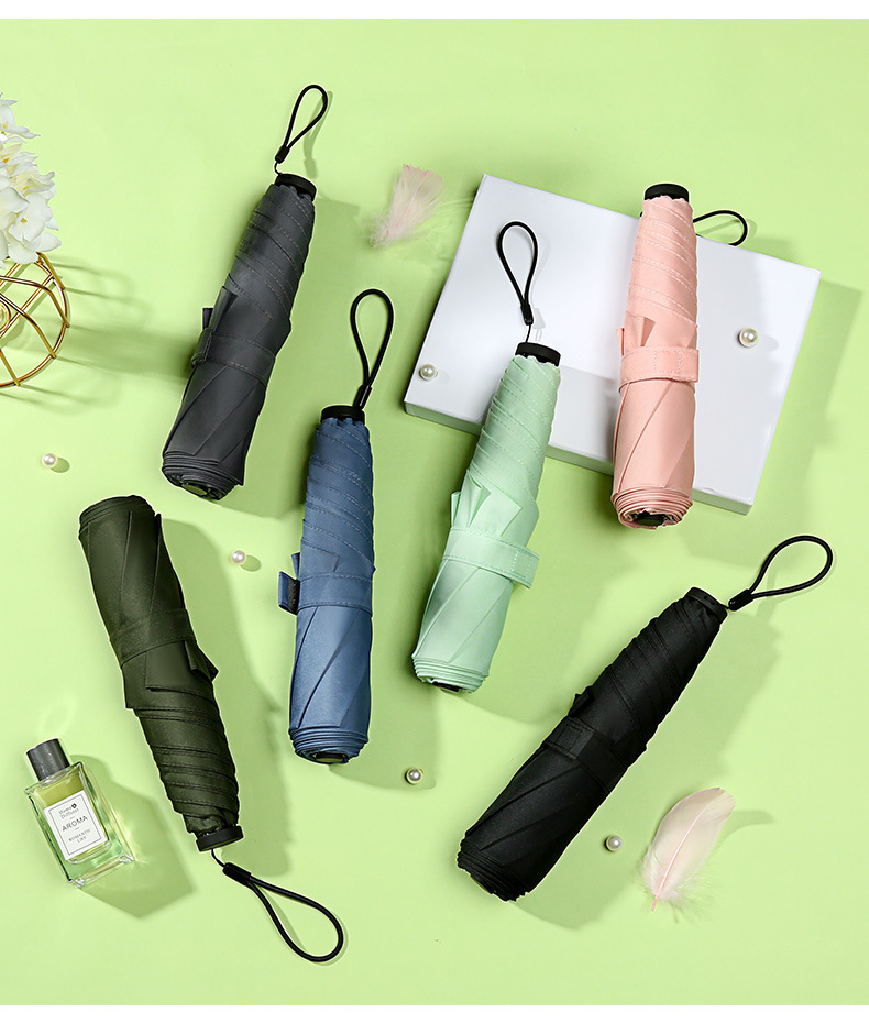  Ultra-Lightweight 144g Carbon Fiber Folding Umbrella - UV Protection & Travel Umbrella with Aluminum-Glass Ribs 