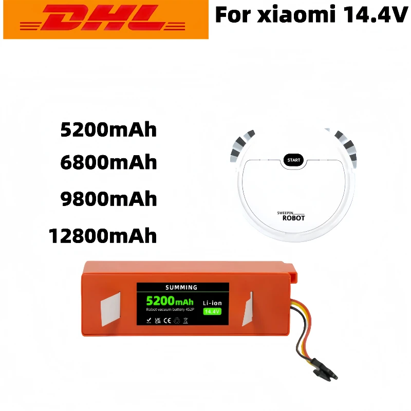 Adecuado para robot de barrido doméstico Xiaomi, batería de litio de 14,4 V adecuada para Xiaomi S51 S52 S55 S60 S65 S50 S51 S5 MAX S6