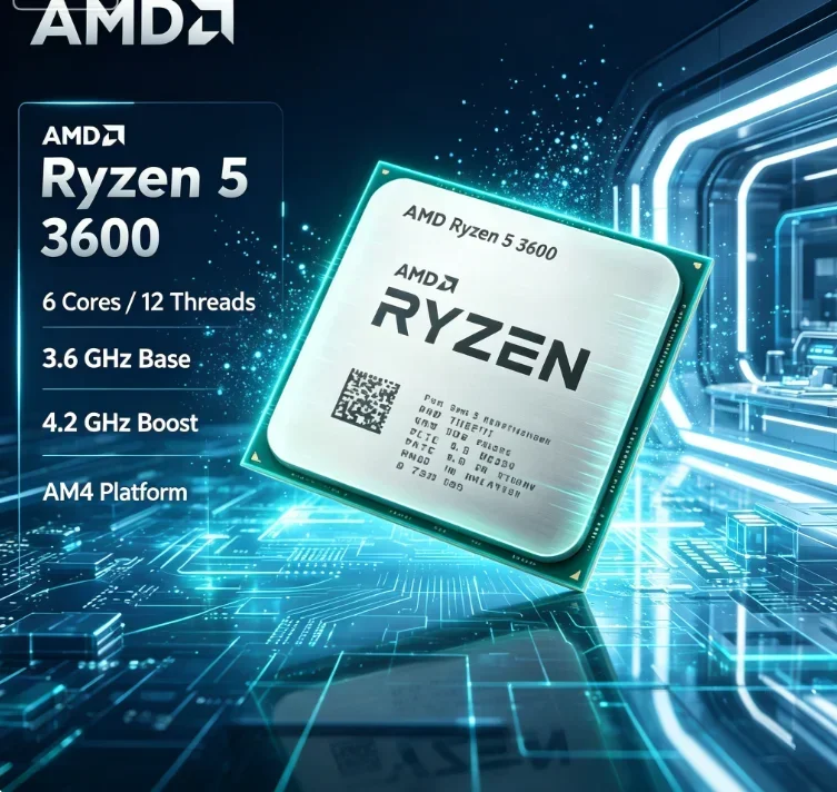 New Tray AMD R5 3600 6 Core 12 Thread 3.6GHz 32MB Smart Cache AM4 Unlocked Multiplier No Package In Stock Fast Ship