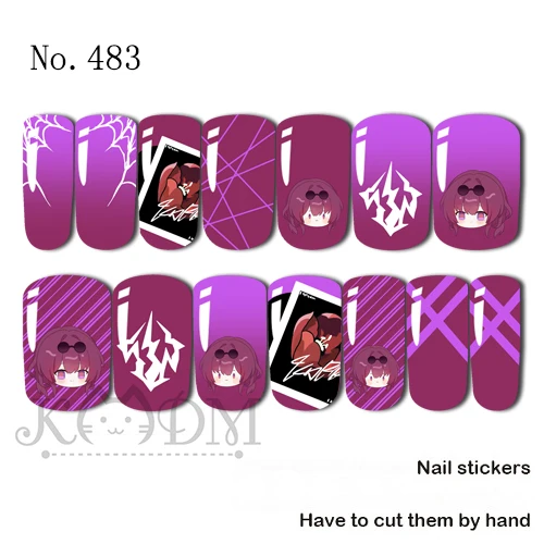 14pc/set Honkai Star Rail Jing Yuan Kafka Merch 7th Bailu Nail Stickers Simple Chibi Big Head Kawaii Game Merch Nail Decals