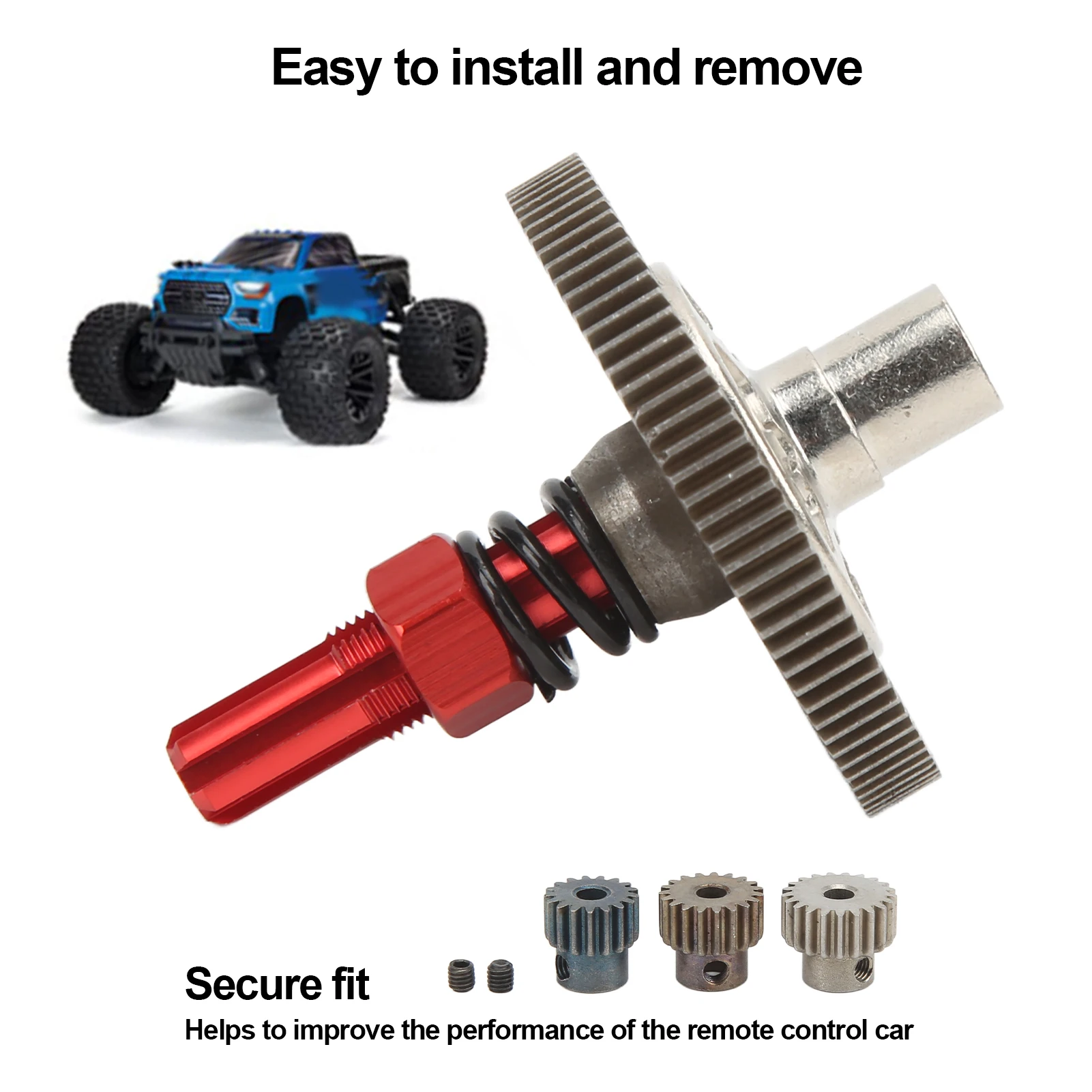 Engranaje de deslizamiento diferencial 91T, conjunto de engranajes de deslizamiento, piezas de mejora diferencial, conjunto de engranaje de Metal para coches Arrma Senton 1/10 RC