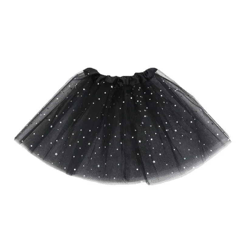 Girls Tulle Star Short Tutu Skirt 3 Layers Children's Fancy Ballet Dancewear Party Costume Ball Gown Mini Skirt for Toddlers image 5