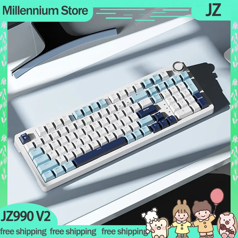 

Клавиатура JZ990 V2 Механическая игровая, 3 режима, 2,4 ГГц