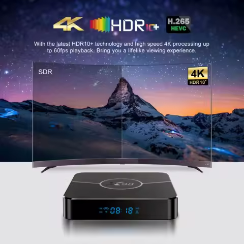 X98Plus Android 11.0 TV Box Amlogic S905W2 Quad Core 100M LAN 4K 2.4G 5G Dual Wifi Media Player X98Plus Smart Set Top Box