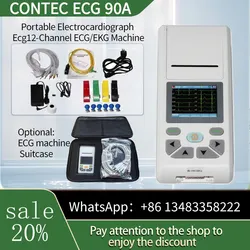 CONTEC 12-Channel ECG/EKG Machine Electrocardiograph, PC software, Touch Screen ECG90A ECG 90A