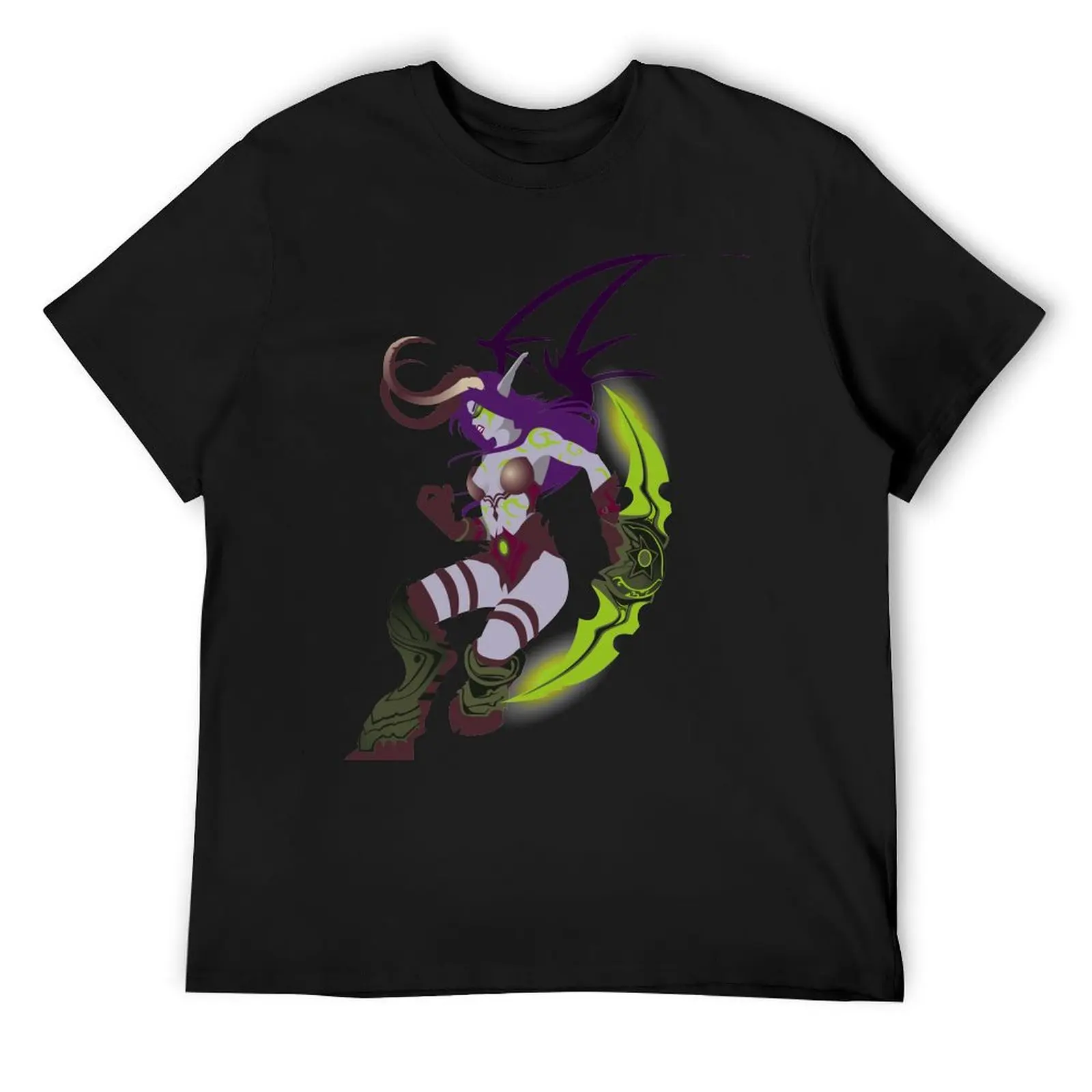 Demon Hunter Illidan T-Shirt designer shirts anime plus size men clothing