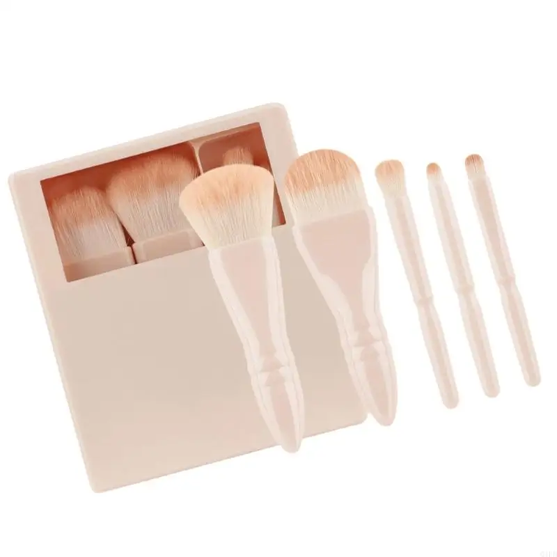 Q1FB 5-delig / set make-upborstelset Cosmetische borstel Reisborstelset Oogschaduwborstels