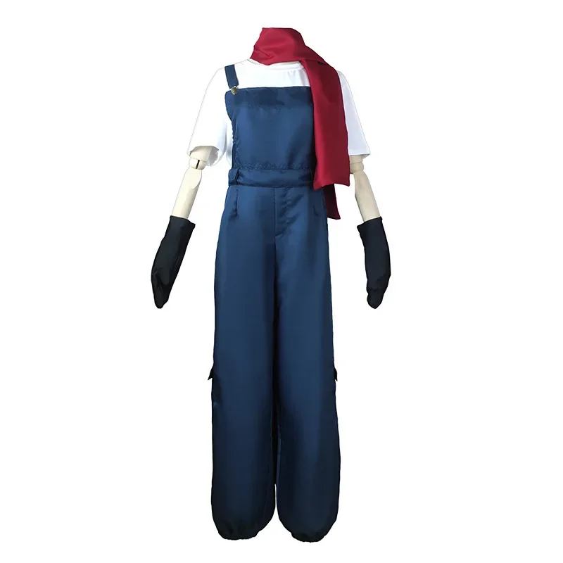 Anime Angels of Death Eddie Cosplay Costume Scarf T-shirt Overalls Suit Man Woman Party Halloween Costume