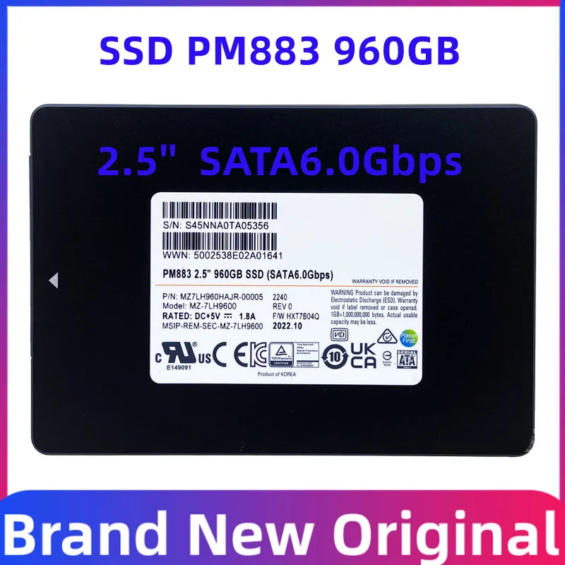 

Free shipping New PM883 960G 1TB 2.5-inch SATA3.0 Enterprise Solid State Drive SSD Support for Samsung Laptop Desktops