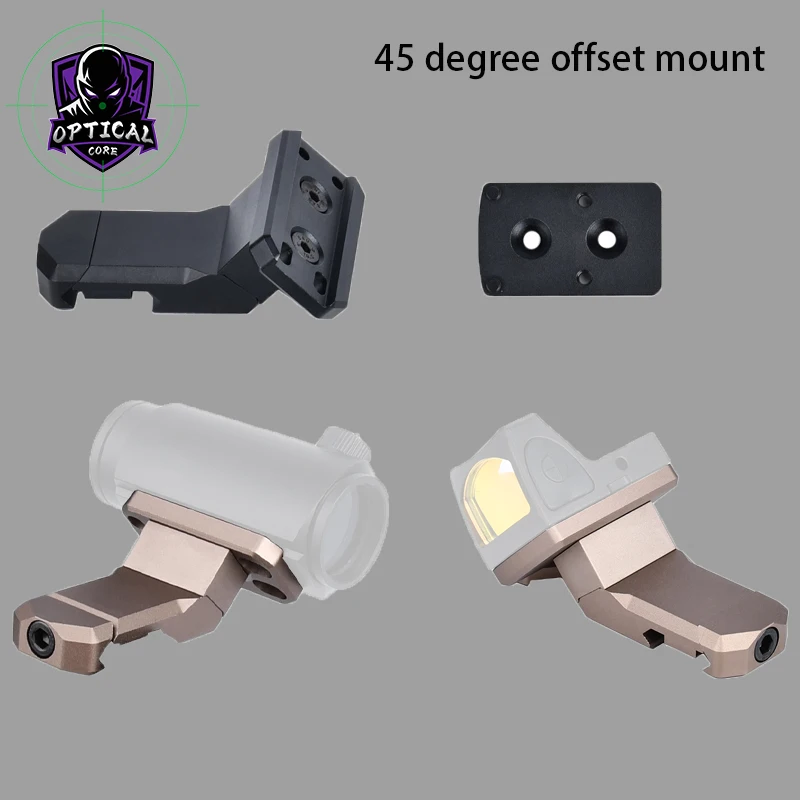 

Tactical Metal 45 Degree Offset Red Dot Sight Base Picatinny Rail Mount Hunting Aiming Bracket Scope Mount Optical Accessories