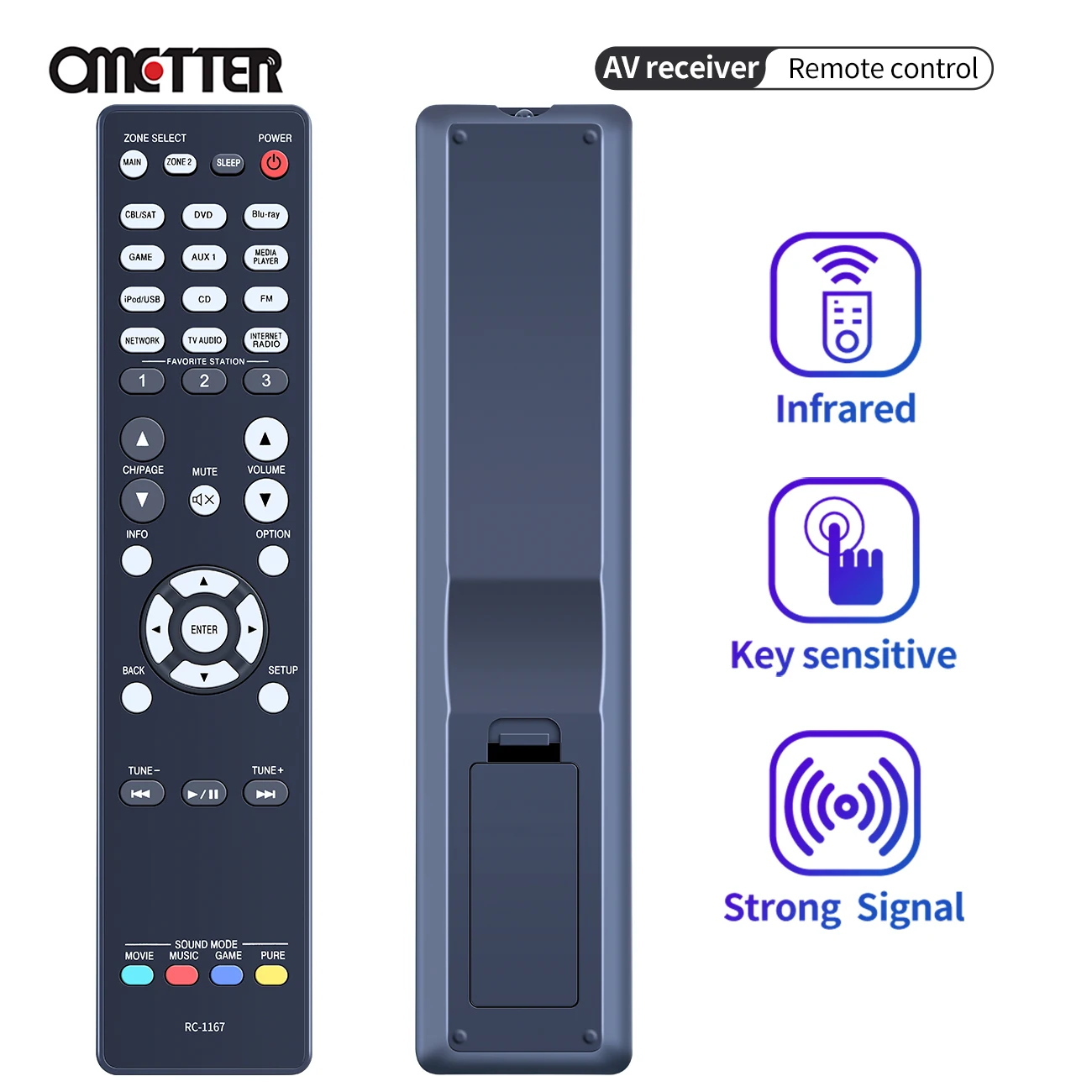 RC-1167 for DENON Remote Control AVR-1913 AVR-2113 AVR-2313 AV Receiver System
